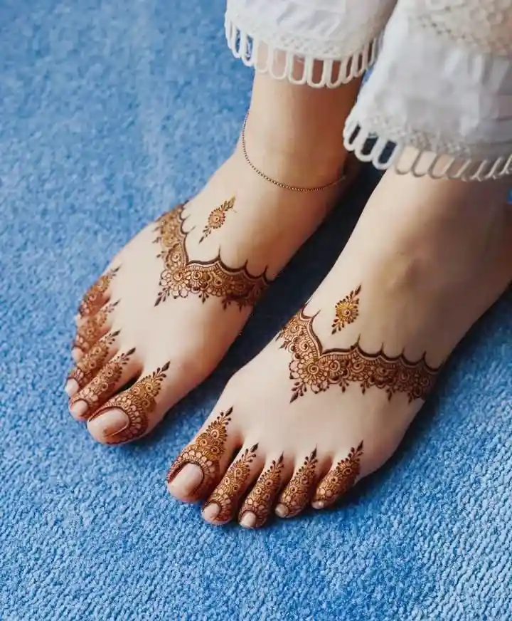 Mehndi Design For Foot And Toes