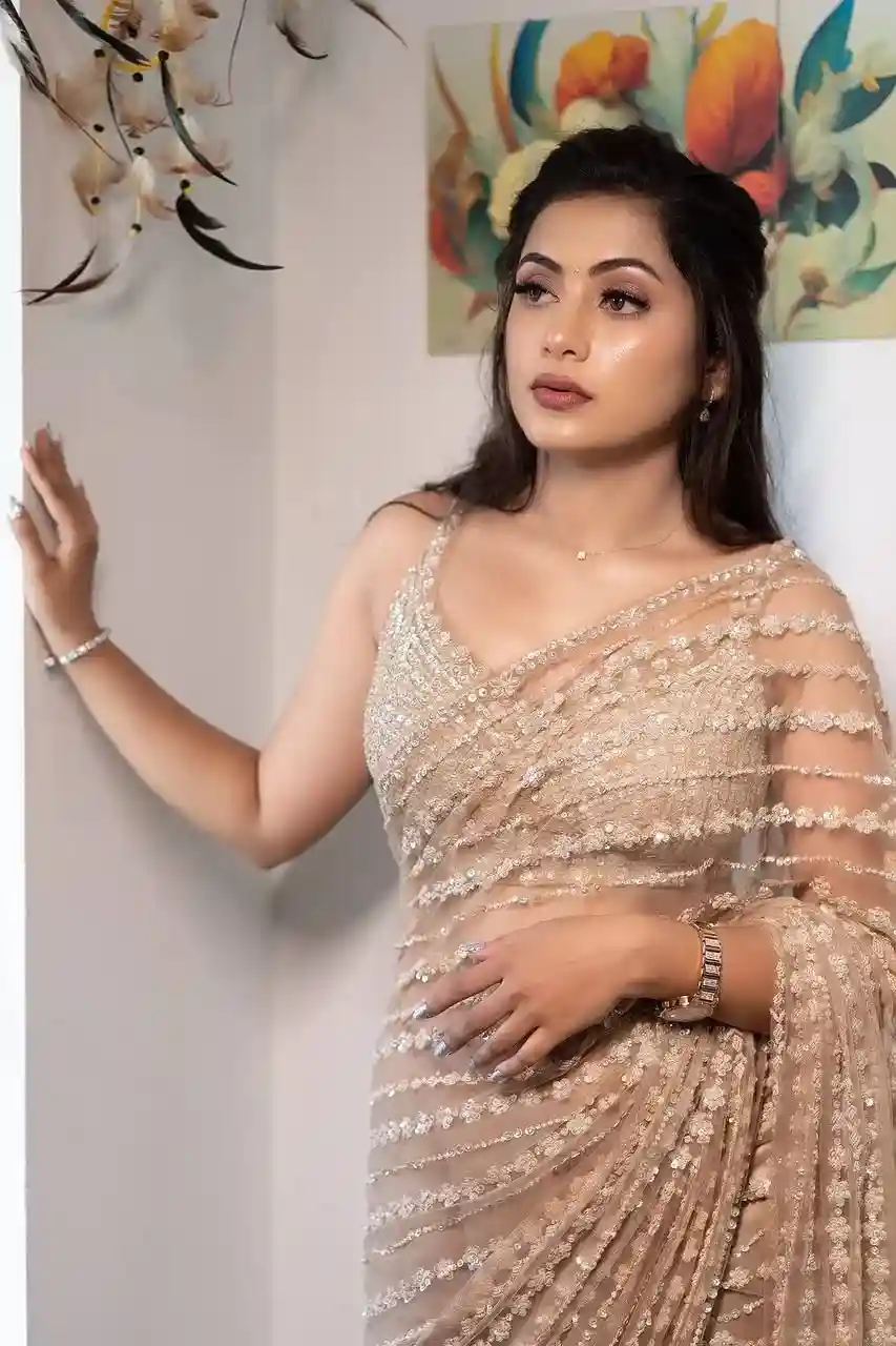 Net Blouse Designs For Silk Sarees