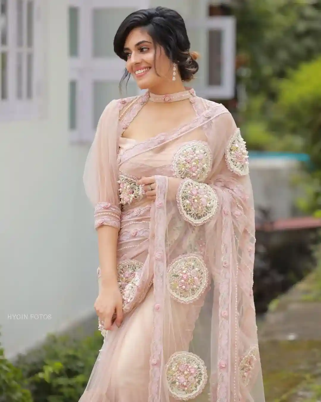Net blouses for organza sarees