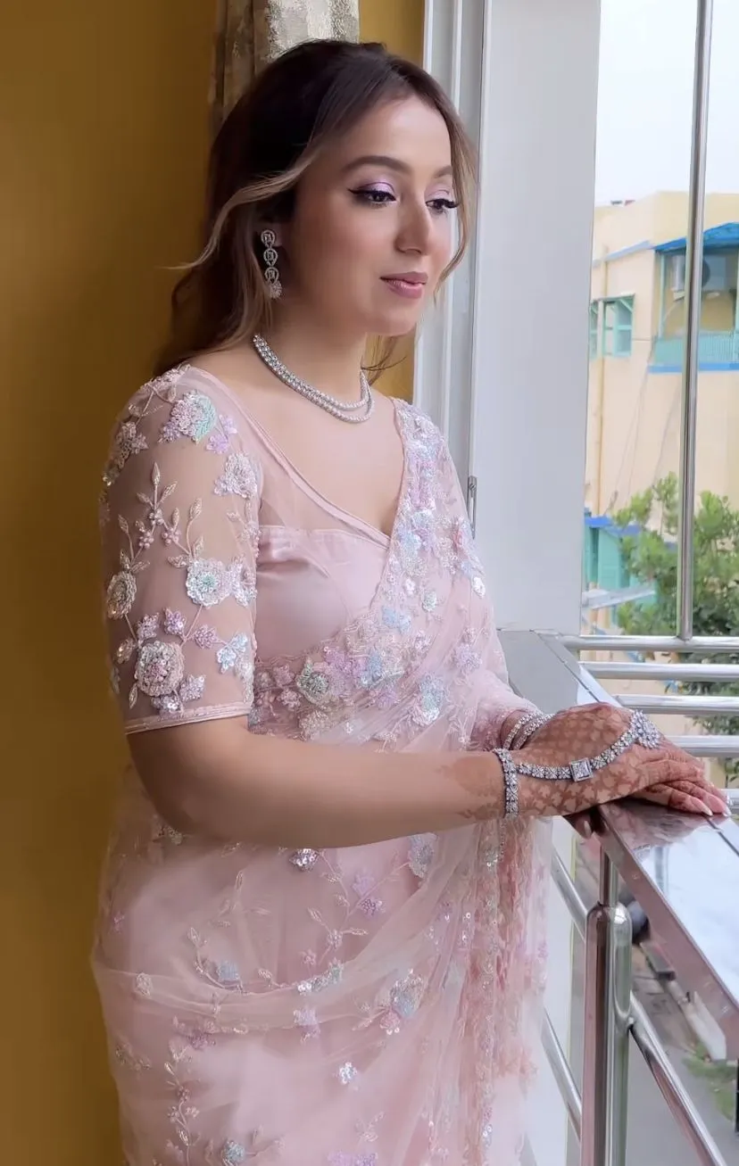 Netted Saree Blouse Patterns