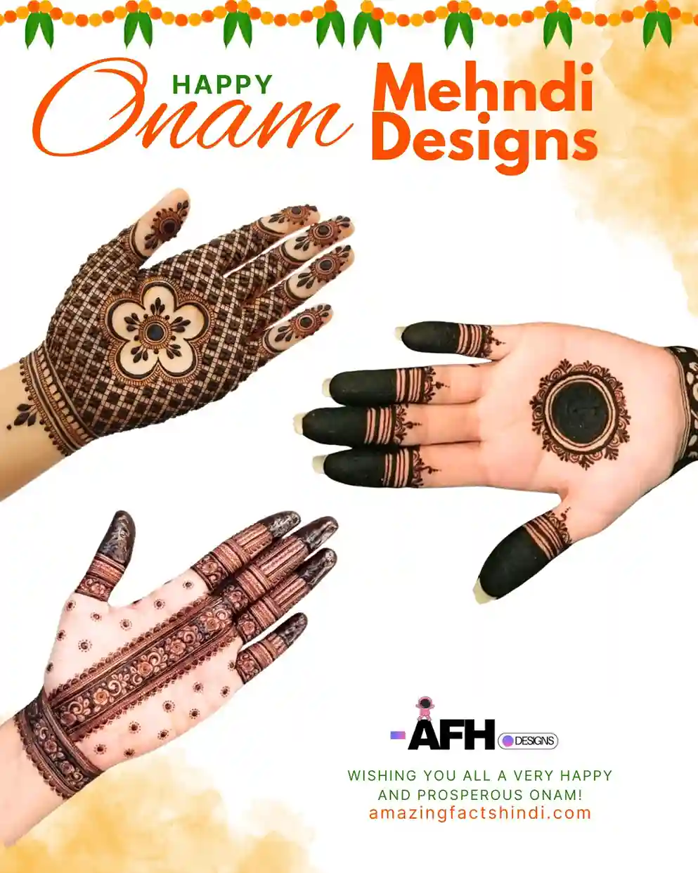 Onam special mehndi design