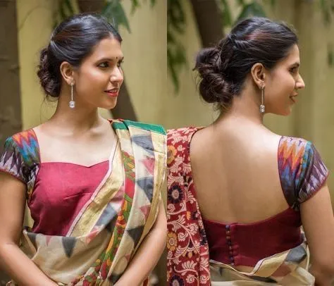 Printed Blouse for Different Body Types