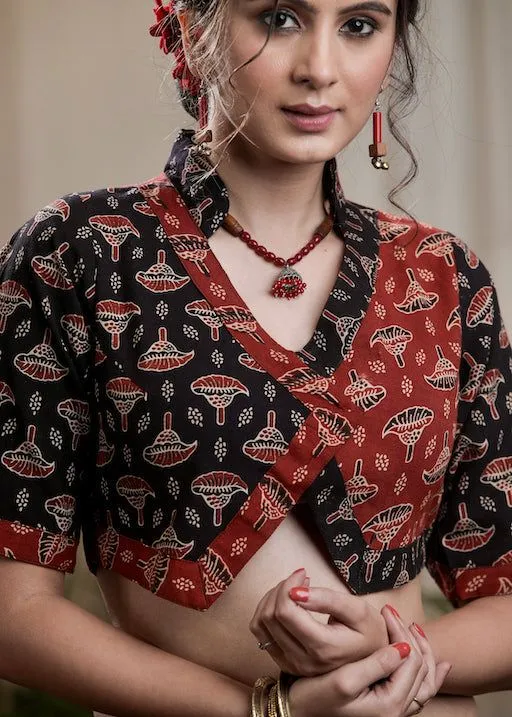 Printed saree blouse