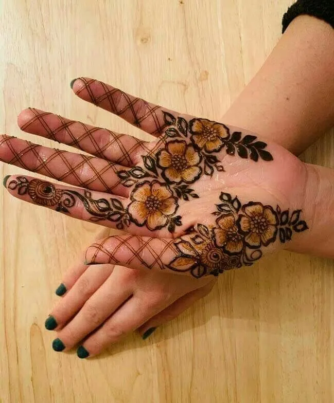 Rose Mehndi Design for Brides