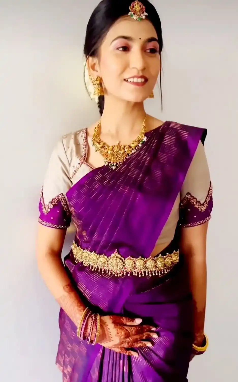 Round Neck Patch Work Blouse