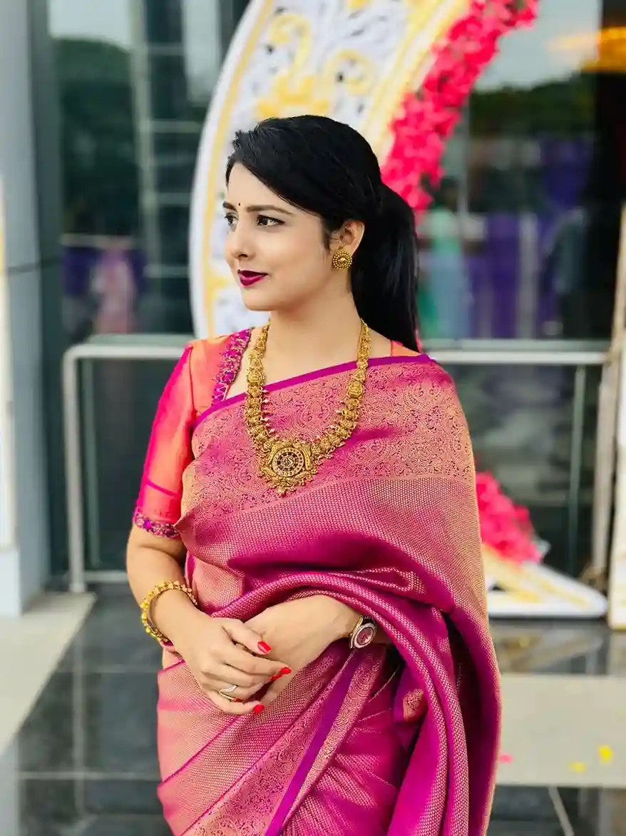 South Indian Banarasi Saree Blouse Design