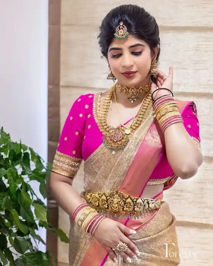 Traditional Banarasi Saree Blouse Styles