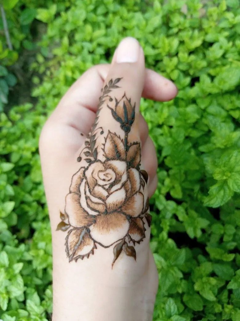 pinterest modern rose mehndi design