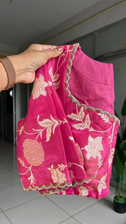printed blouse design