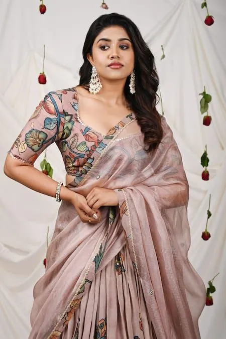 printed saree blouse designs