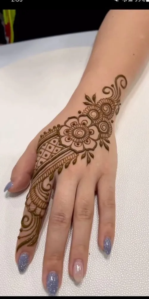 rose mehndi design
