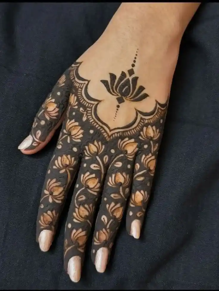 Arabic Style Finger Mehndi Designs