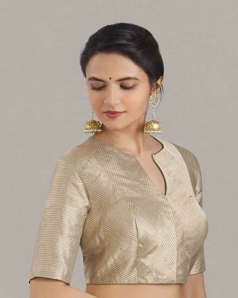 Backless Style Boat Neck Blouse Designs