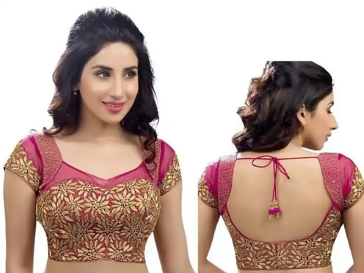 Banarasi Blouse Front And Back