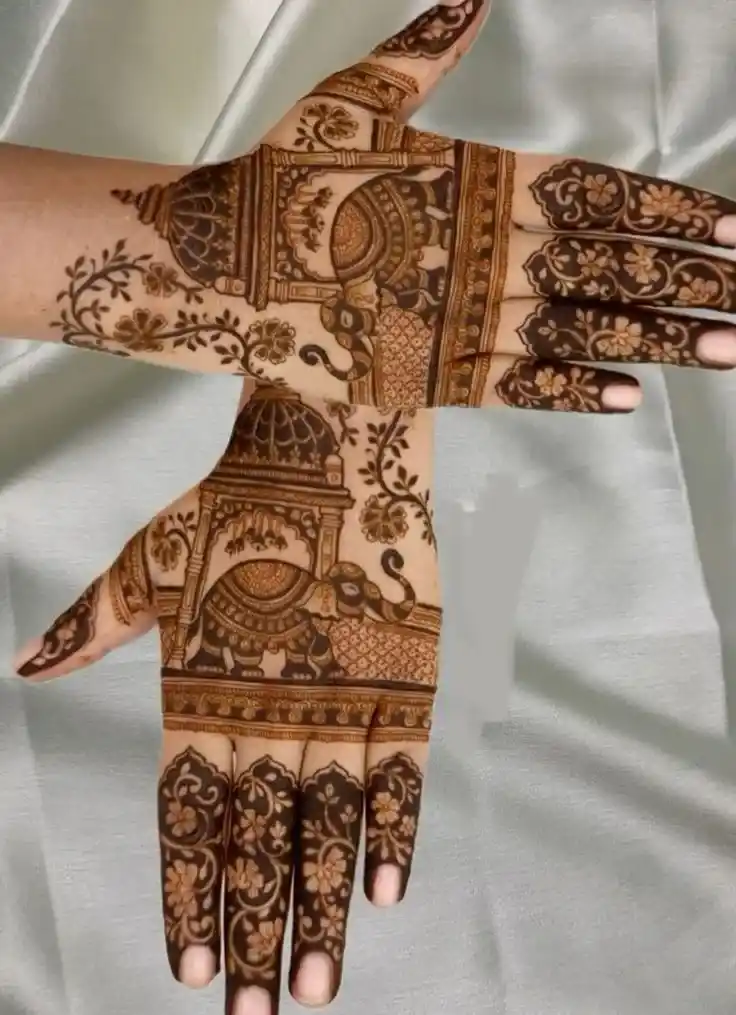 Beautiful Elephant Mehndi Design