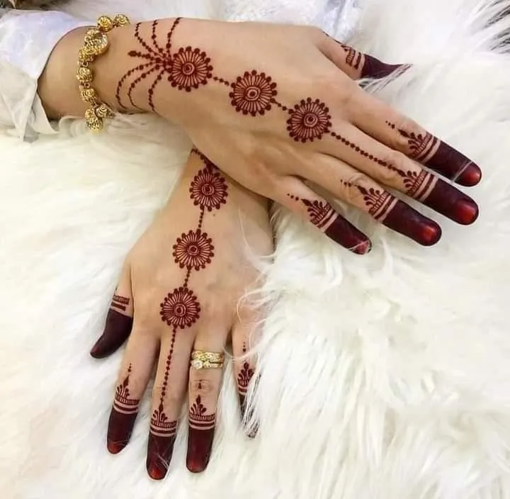 Beautiful Finger Mehndi Designs For Front Hand