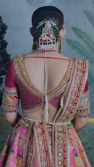 Blouse Designs Back Side For Lehenga