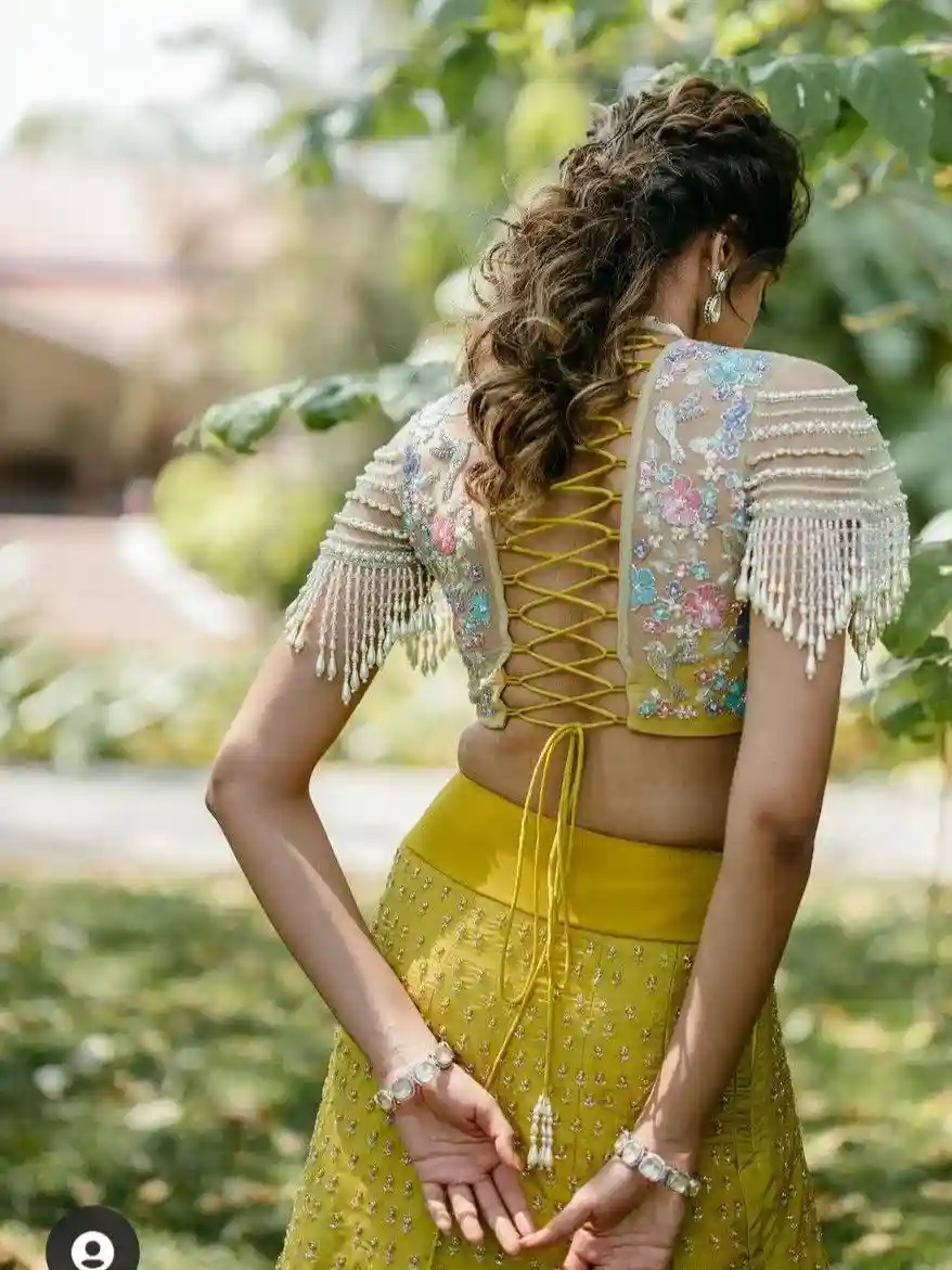 Blouse Designs For Lehenga Front And Back