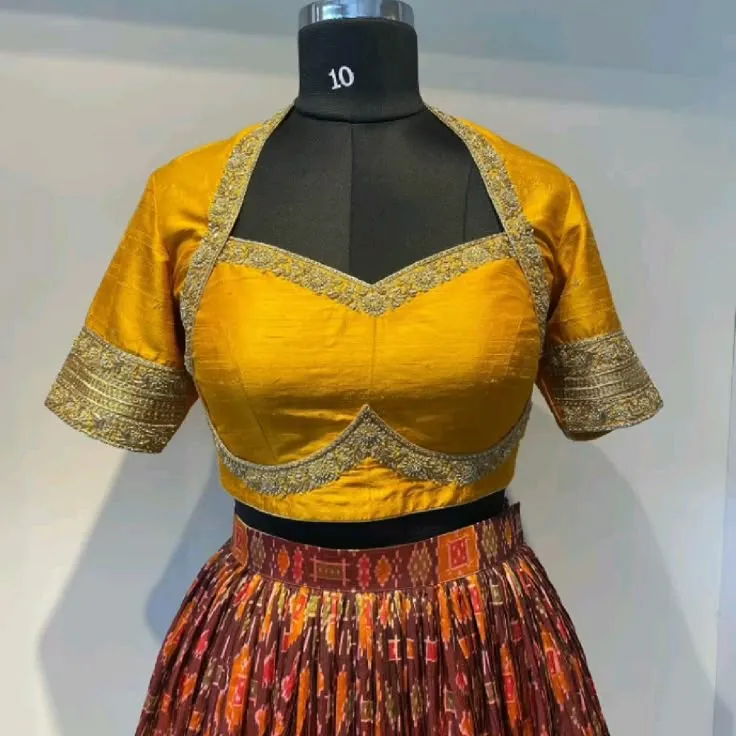 Blouse Designs For Lehenga Front And Back