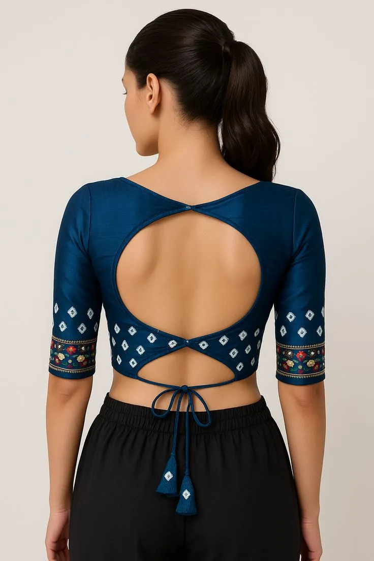 Boat Neck Blouse Designs With Lace Work