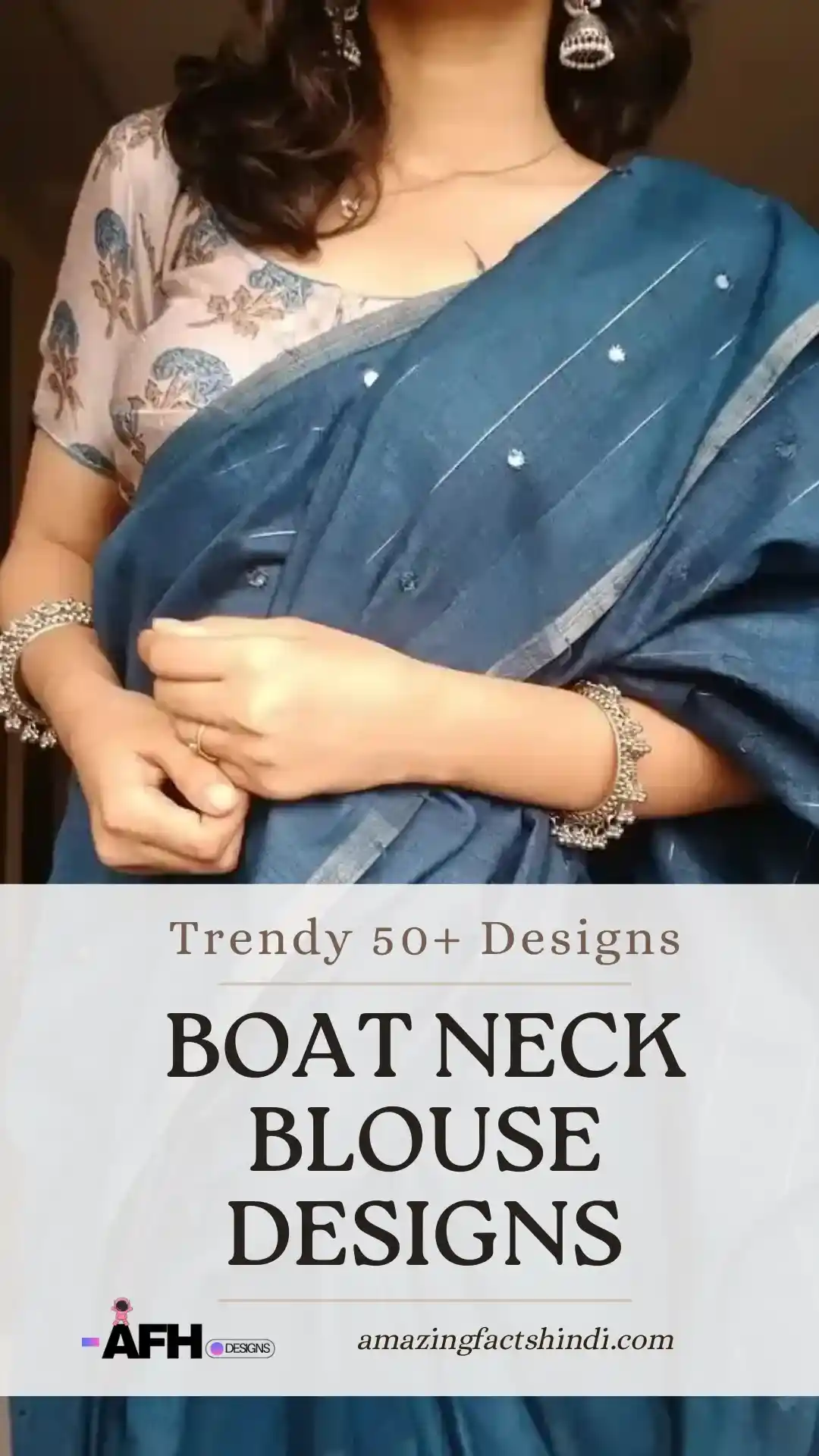 Boat Neck Blouse Designs