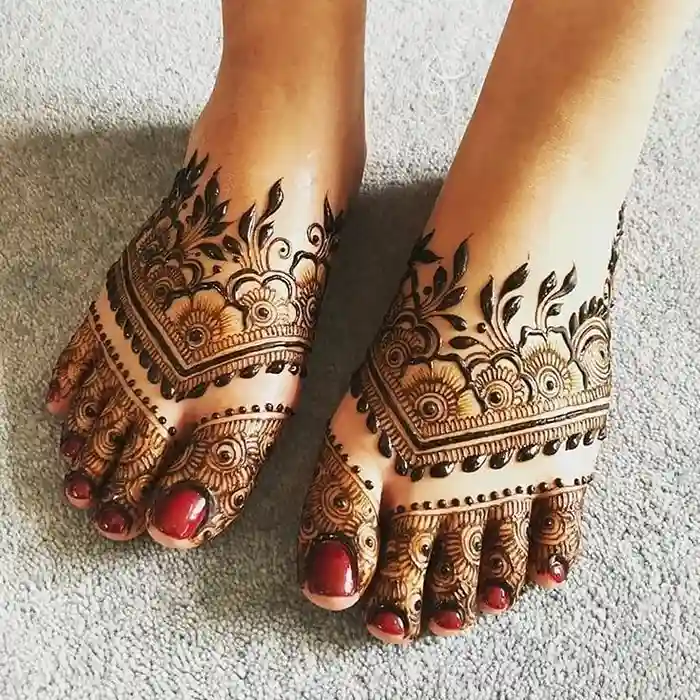 Bridal Feet Mehndi Design