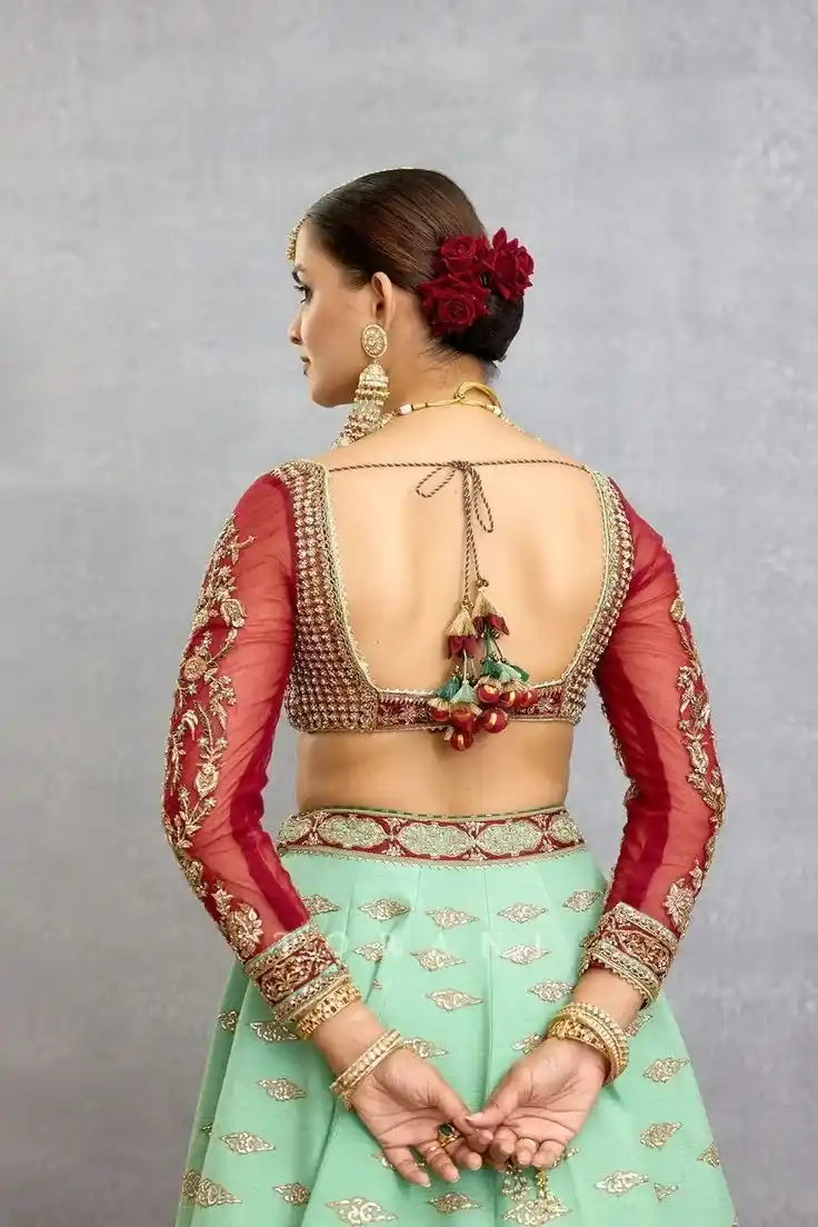 Bridal Lehenga Blouse Back Designs