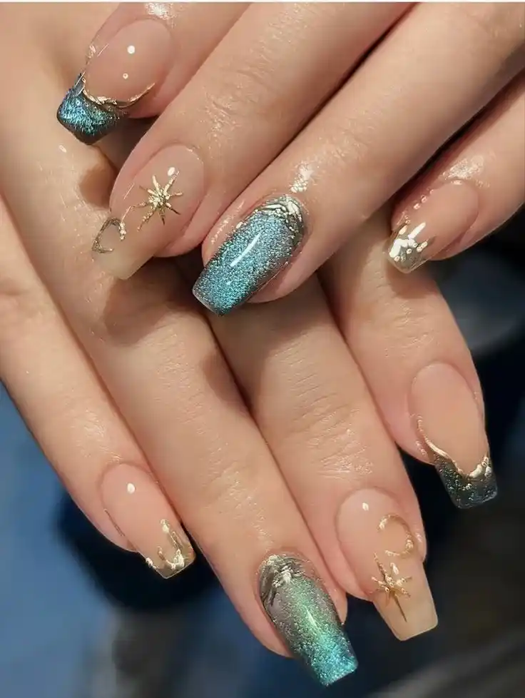 Colorful French Nails