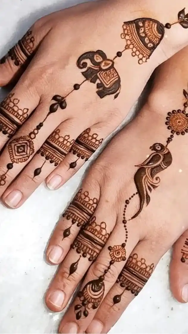 Cultural Elephant Mehndi Design