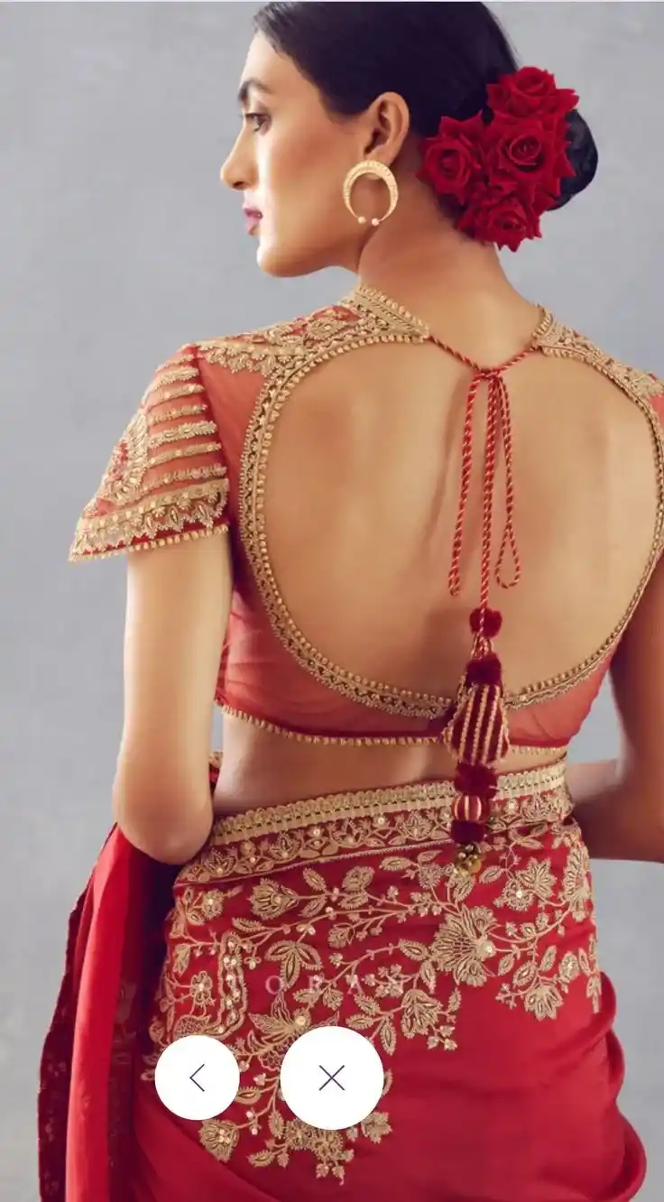 Designer Lehenga Blouse Back Side