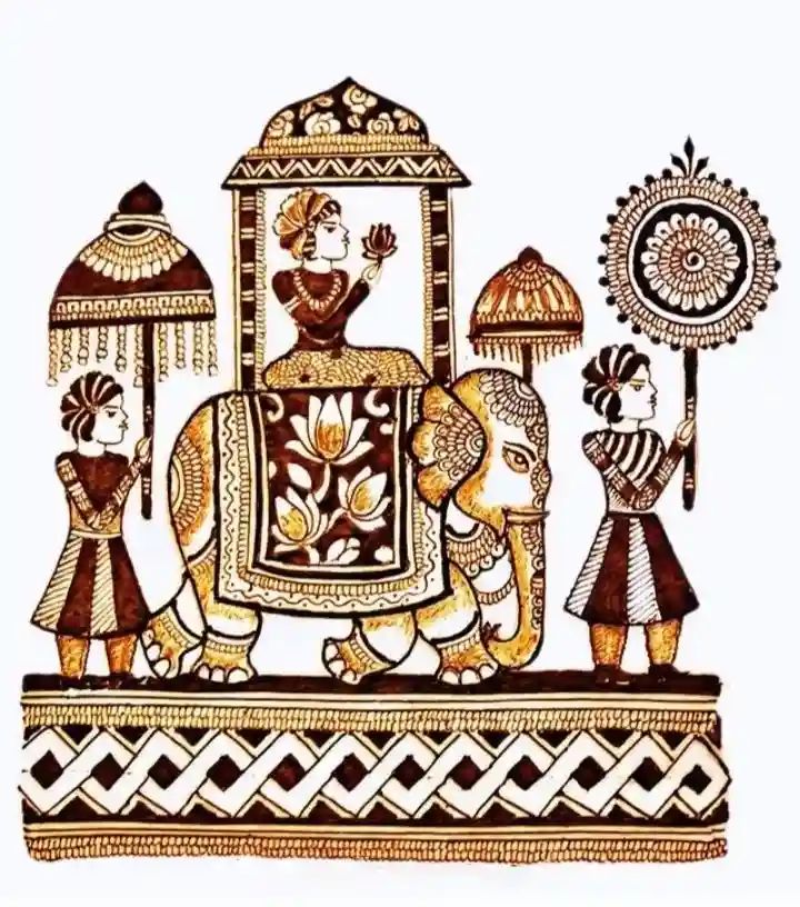 Draw Elephant Mehndi