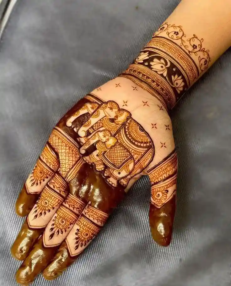Easy Elephant Mehndi Design