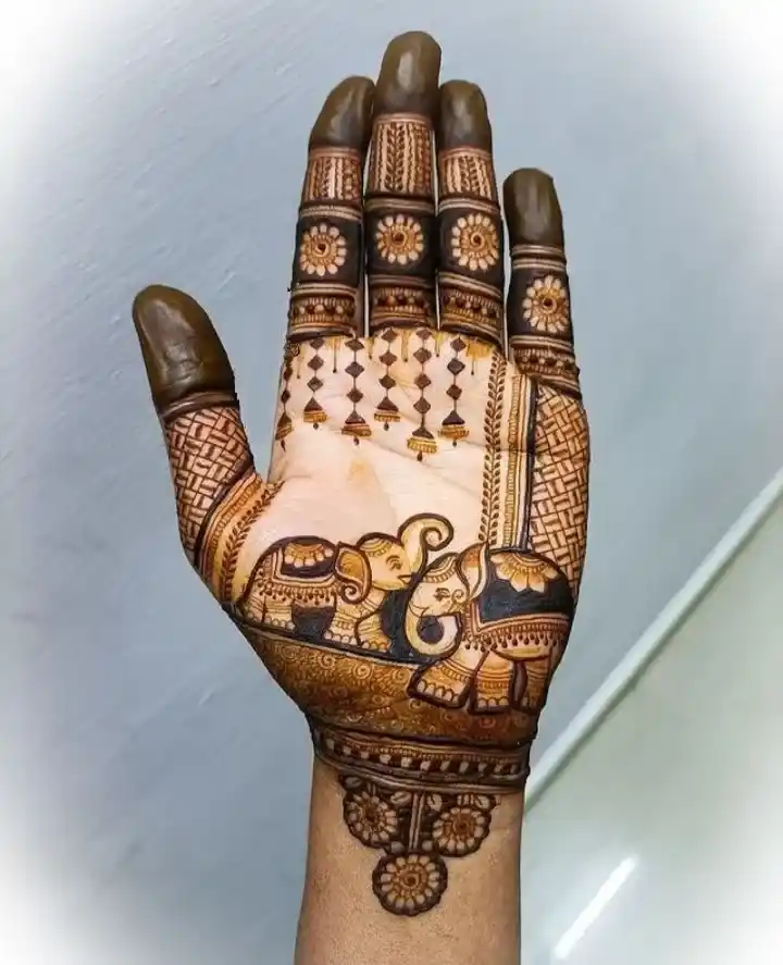 Elephant Design Mehndi