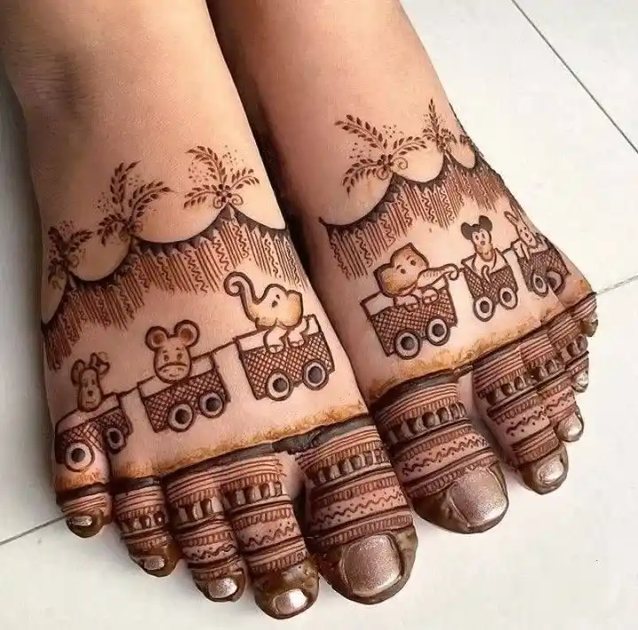 Elephant Foot Mehndi Design