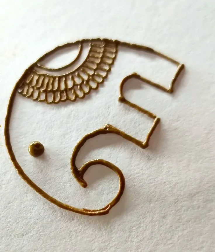 Elephant Head Mehndi Design