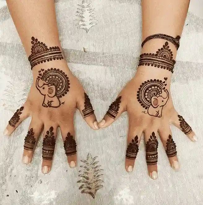 Elephant Mehndi Design For Kids