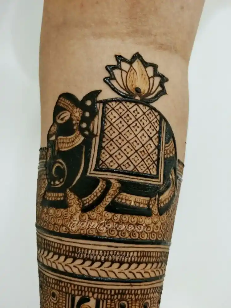 Elephant Mehndi Design Ideas