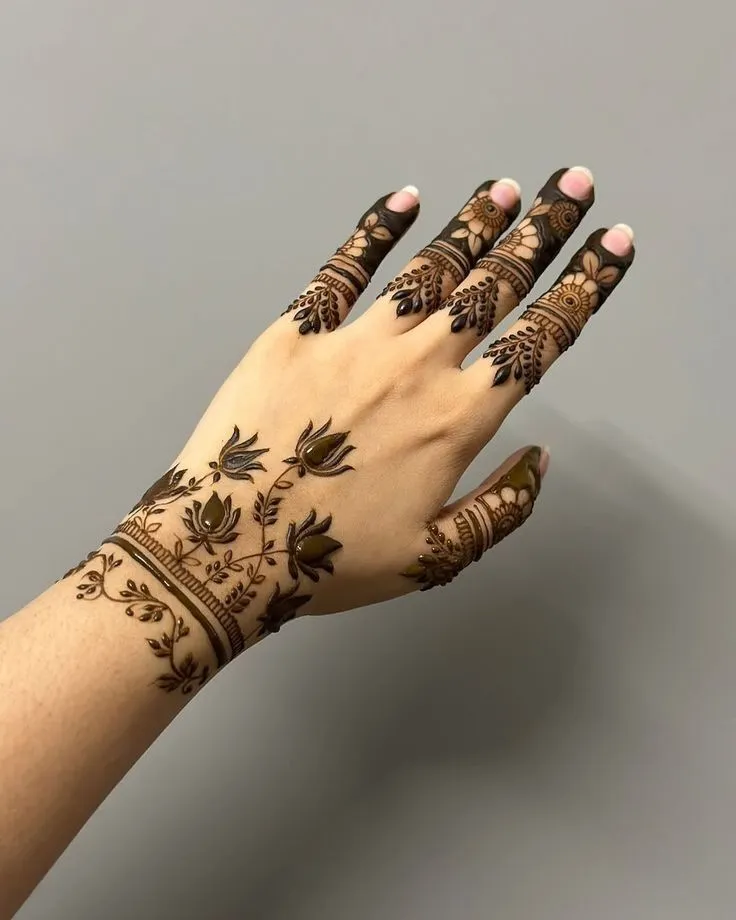 Finger Tip Mehndi Designs Easy And Simple