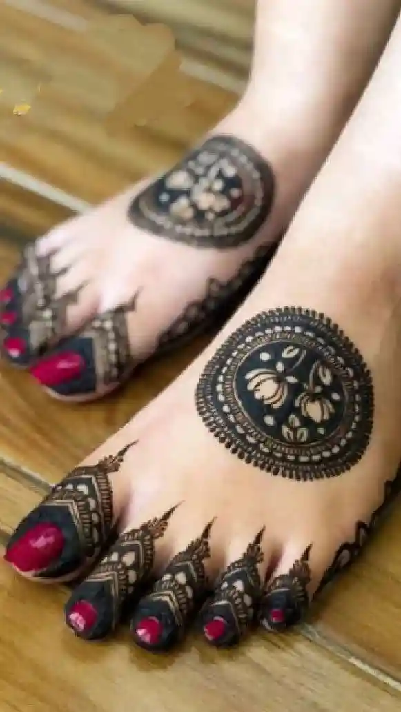 Floral Foot Mehndi Design