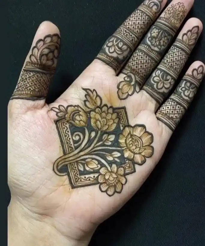 Front Hand Mehndi Designs For Diwali
