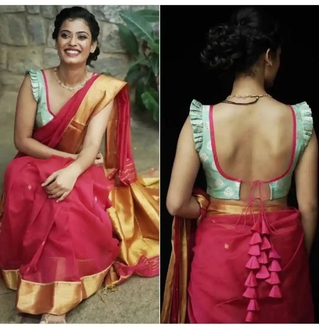 Hand Work Blouse Designs Front And Back