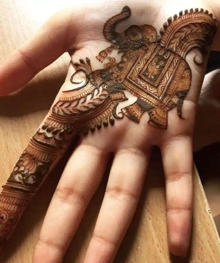 Hathi Mehndi Design