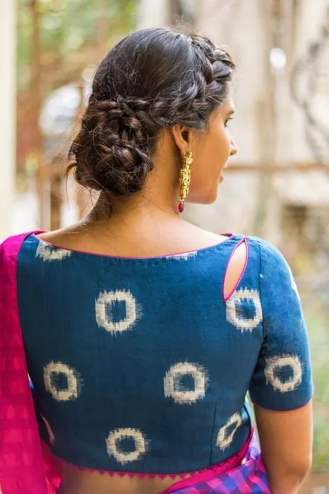 Heavy Embroidery Boat Neck Blouse Designs For Brides