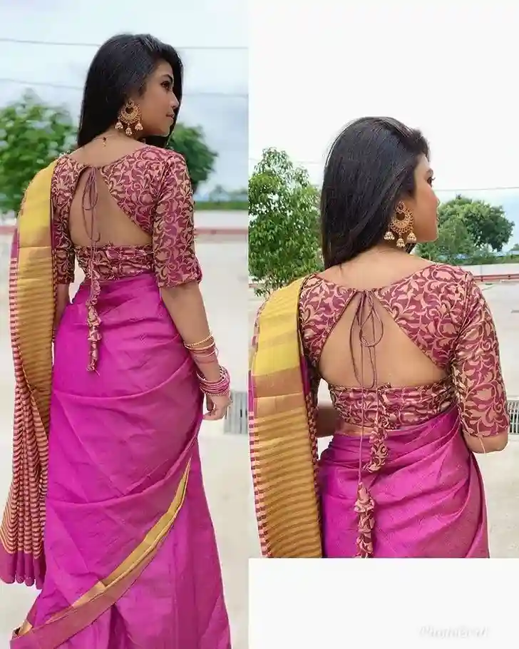 Heavy Work Blouse Designs Front And Back