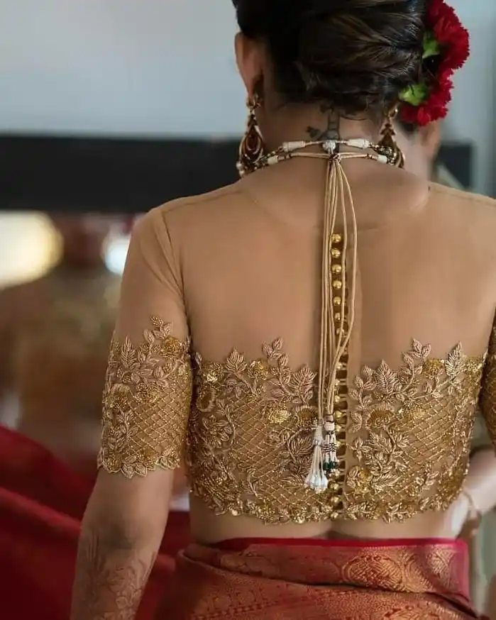 Heavy Work Net Blouse Back Designs
