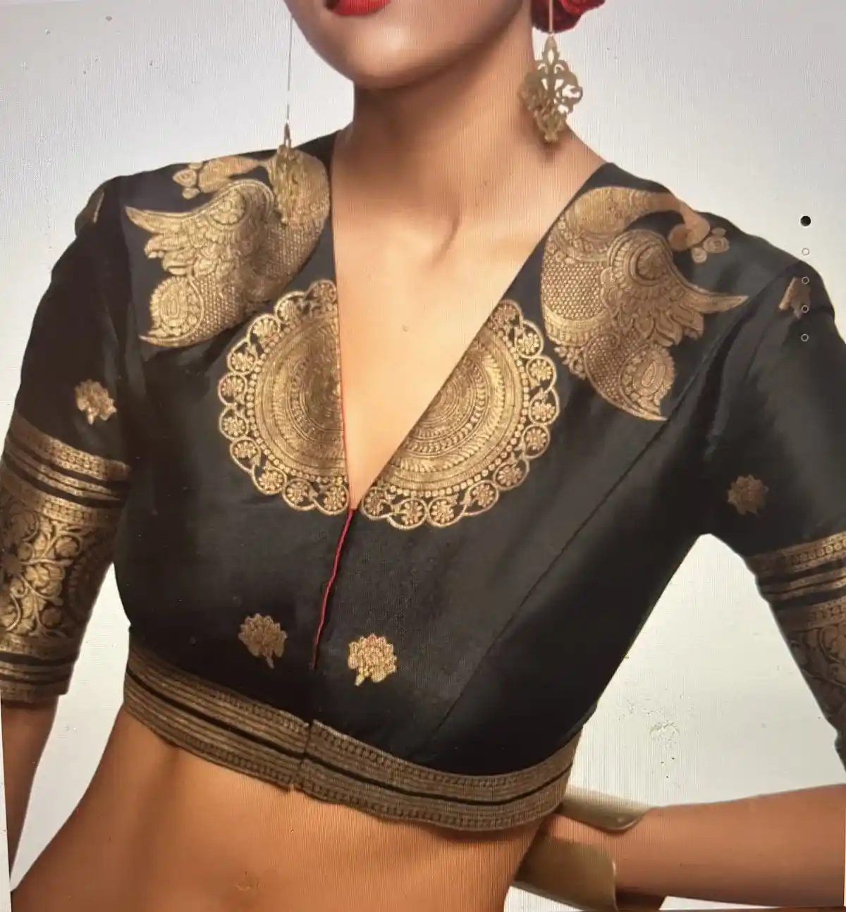 High Neck Blouse Designs Front And Back