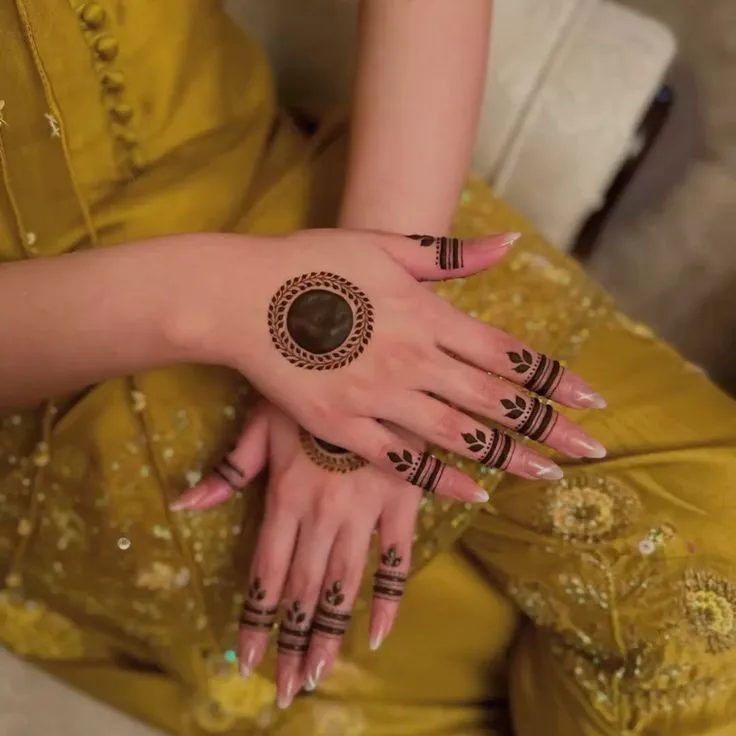 Indian Finger Mehndi Designs For Front Hand