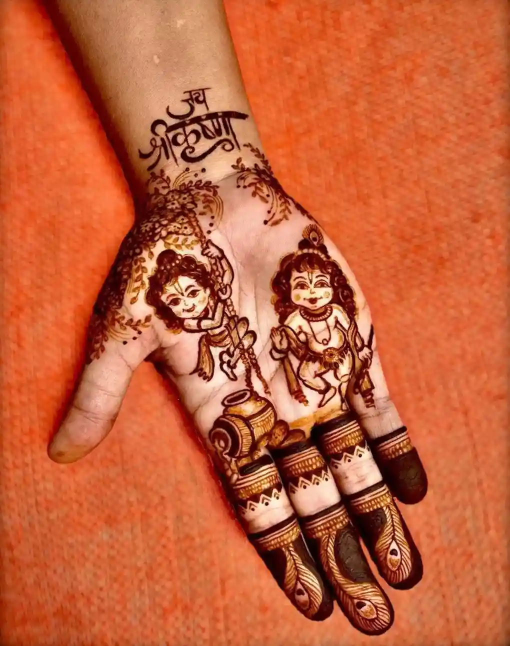 Krishna Ji Mehndi Design