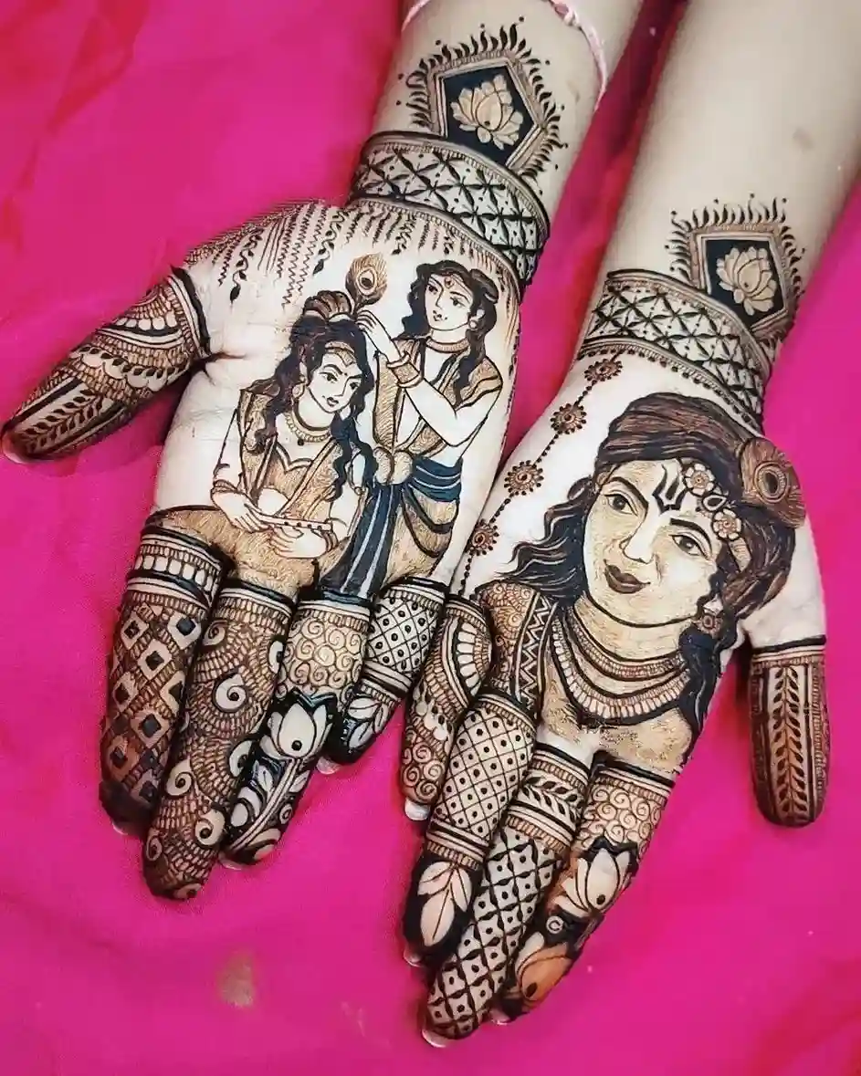 Krishna Mehndi Designs