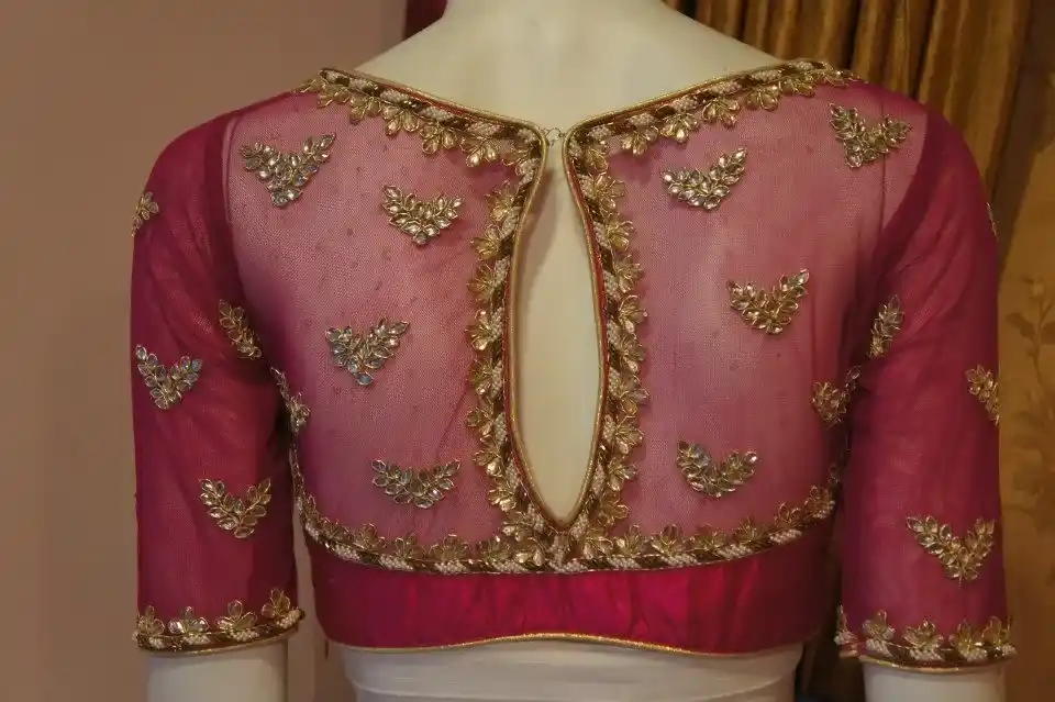 Latest Net Blouse Designs For Sarees